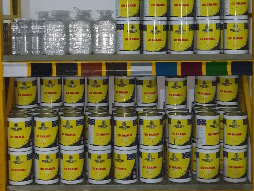 QD enamel paint on the shelf